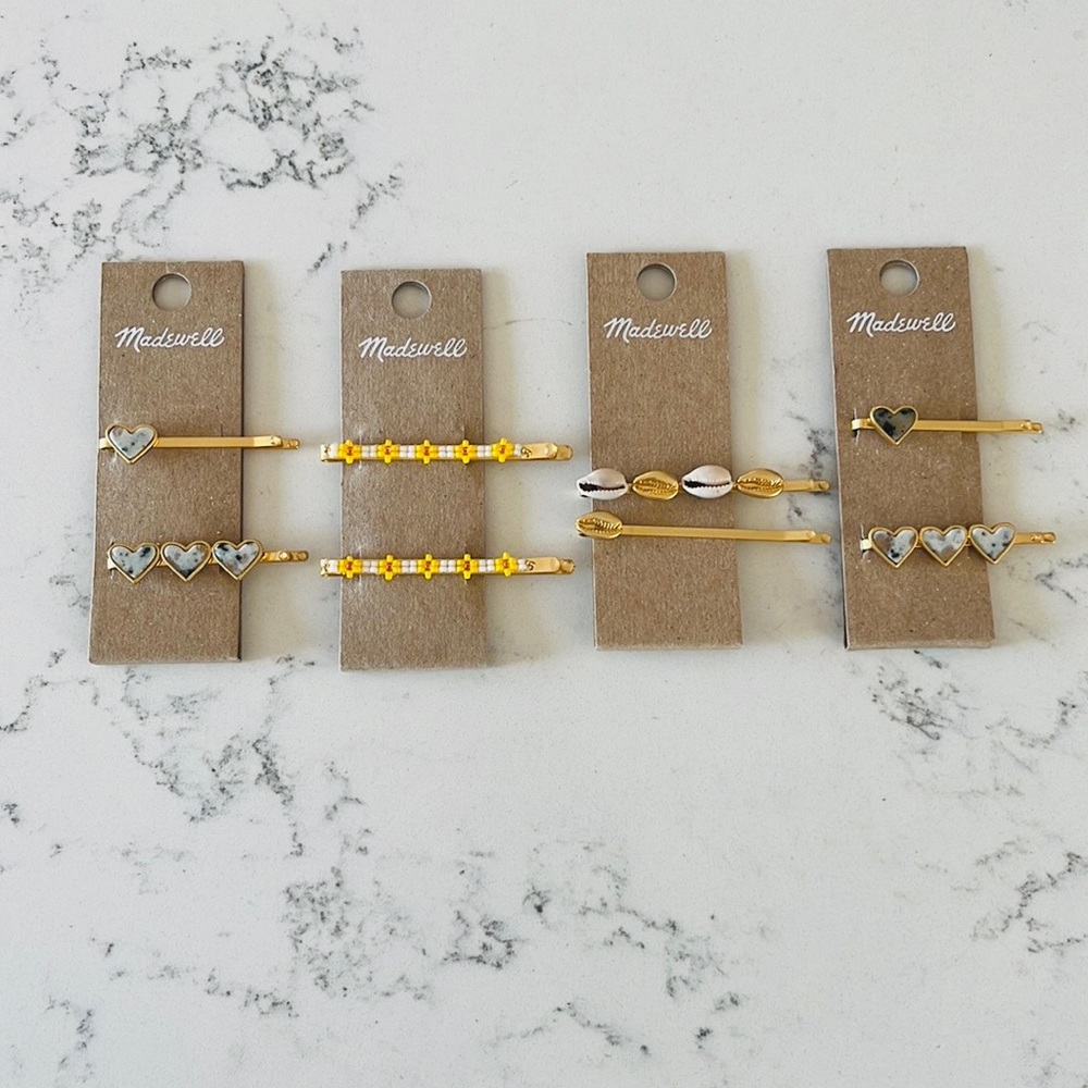 Madewell Two-Pack Stone Heart Hair Pins - Picture 12 of 12